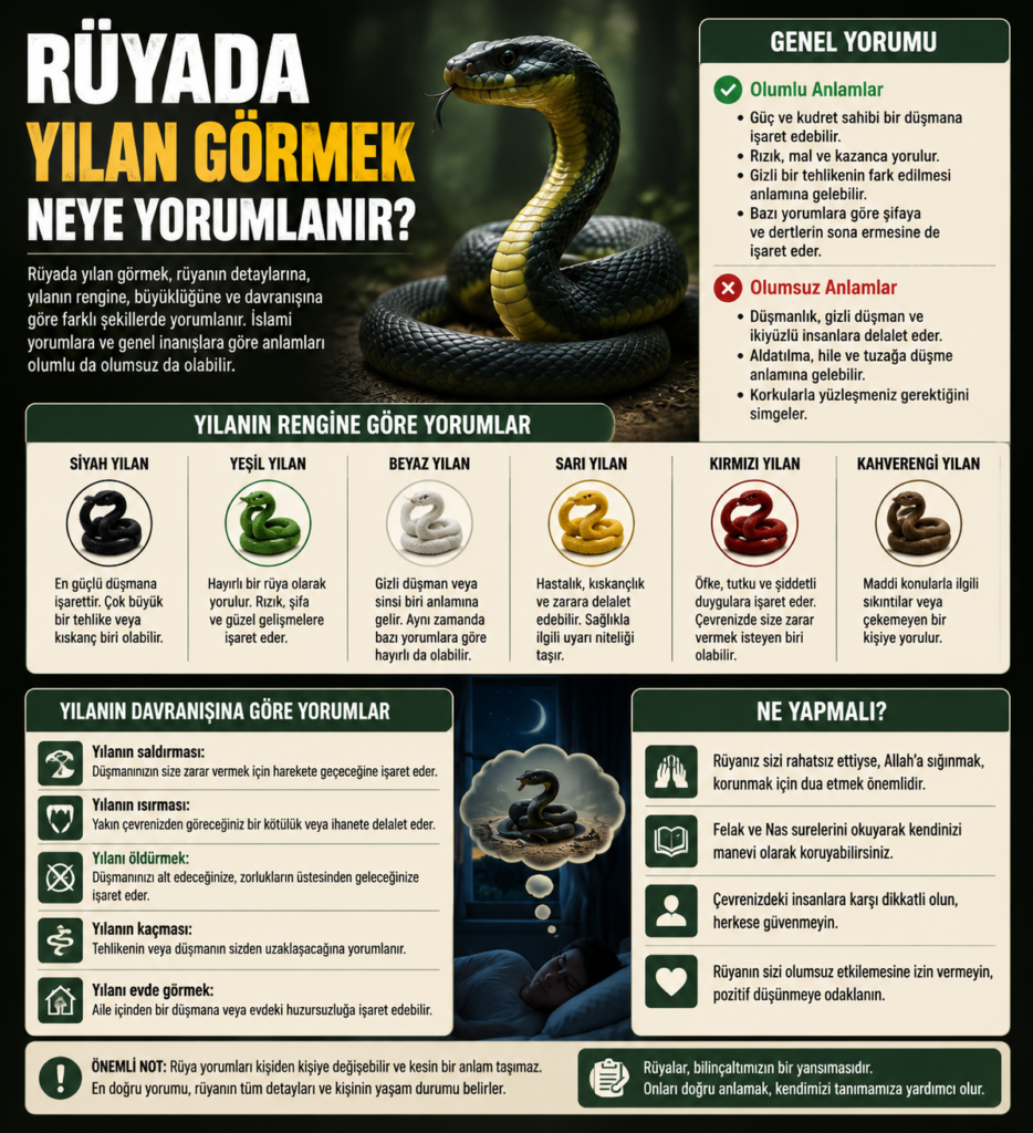 Rüyada Yılan Görmek Neye Yorumlanır?