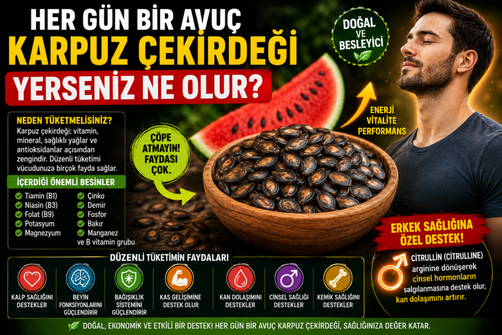 Karpuz Çekirdeği Yiyen Erkekler Dikkat!